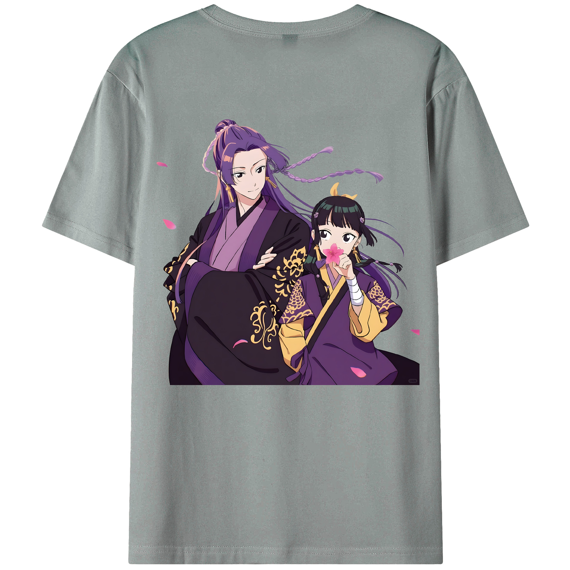 （画像用） 薬屋のひとりごと The Apothecary Diaries 綿100％ メンズ半袖Tシャツ（バックプリント） 通気性